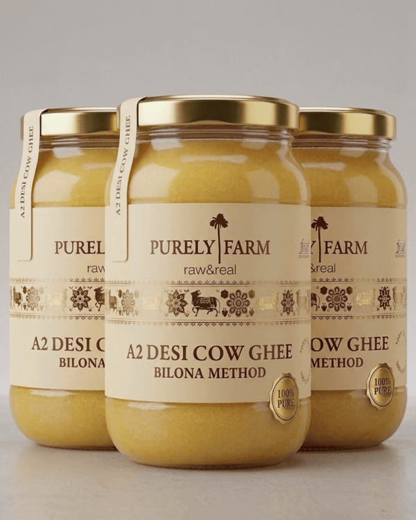 A2 Cow Ghee | Bilona Method | Curd-Churned | Lab Tested I 3L