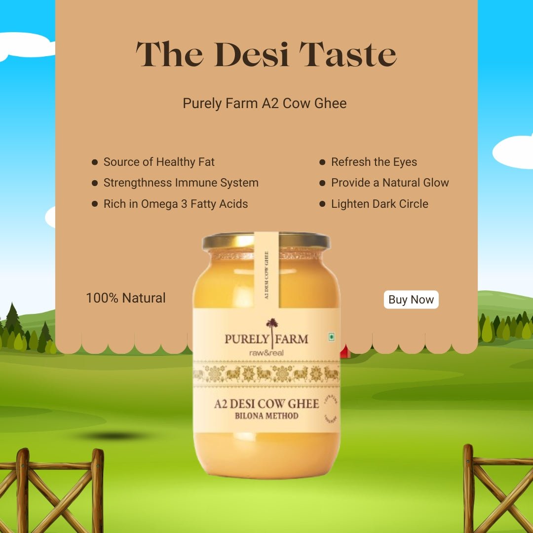 A2 Cow Ghee | Bilona Method | Curd-Churned | Lab Tested I 500 ML - Purely Farm