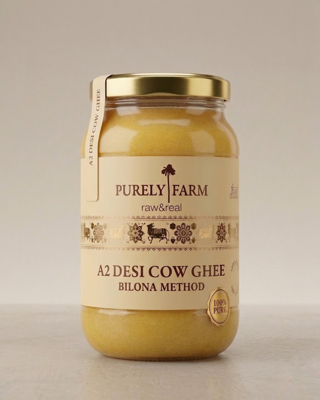 A2 Cow Ghee | Bilona Method | Curd-Churned | Lab Tested I 1L